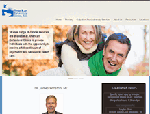 Tablet Screenshot of americanbehavioralclinics.com